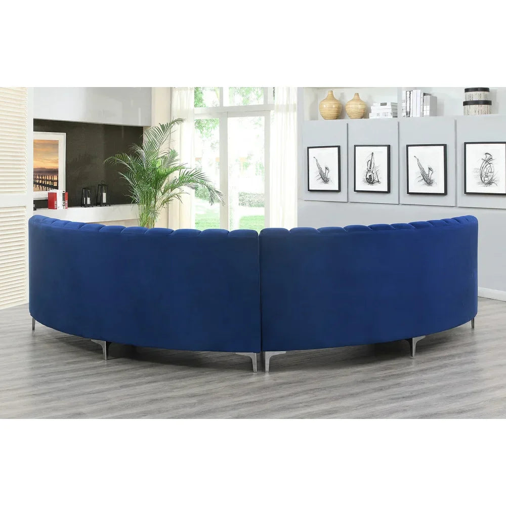 Mexican Round Modern Suede Sectional Sofa