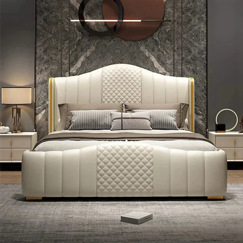 Mario Luxury Upholstered Bed in Leatherette