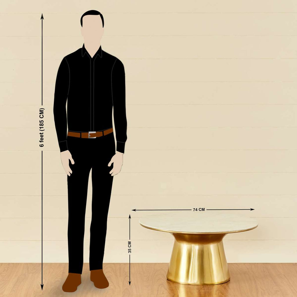 Nano Center Table in Gold Finish