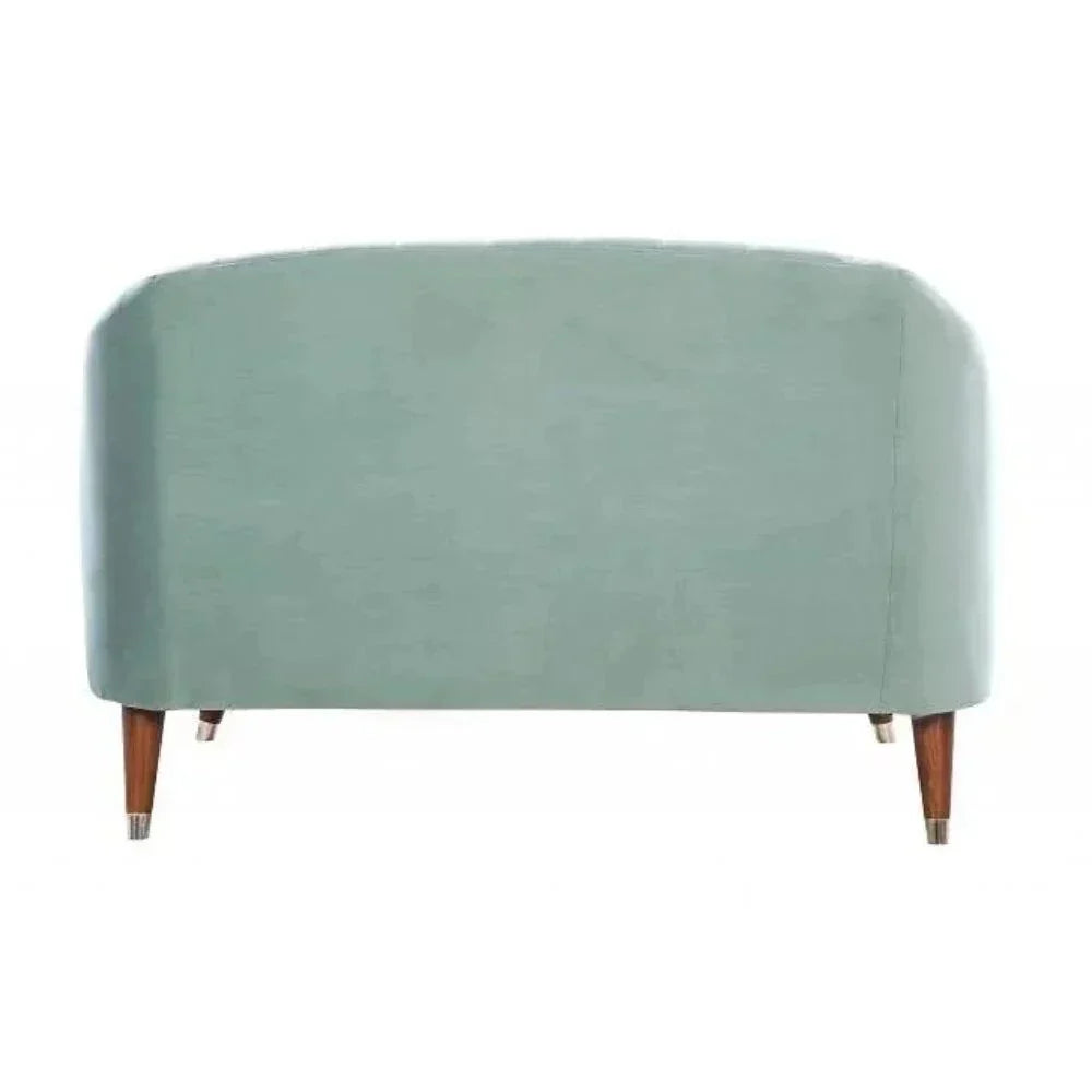 Kelly Straight Line Sofa Set in Suede - Oak Inside