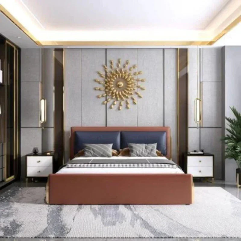 Kiko Luxury Upholstered Bed In Leatherette