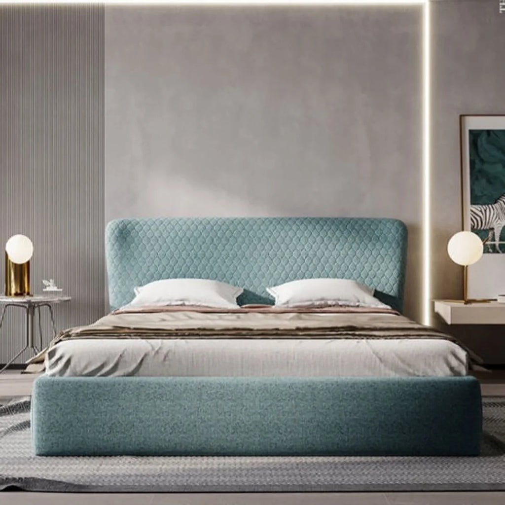 Vivo Luxury Upholstered Bed in Suede