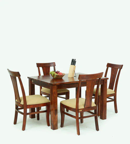 Umrao 4 Seater Dining Table in Honey Oak Color - Oak Inside
