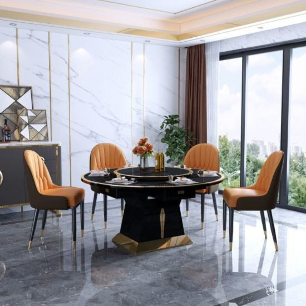 Practo Luxury 6 Seater Dining Table - Oak Inside