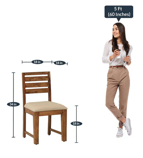 Topline 4 Seater Dining Table in Natural Color - Oak Inside