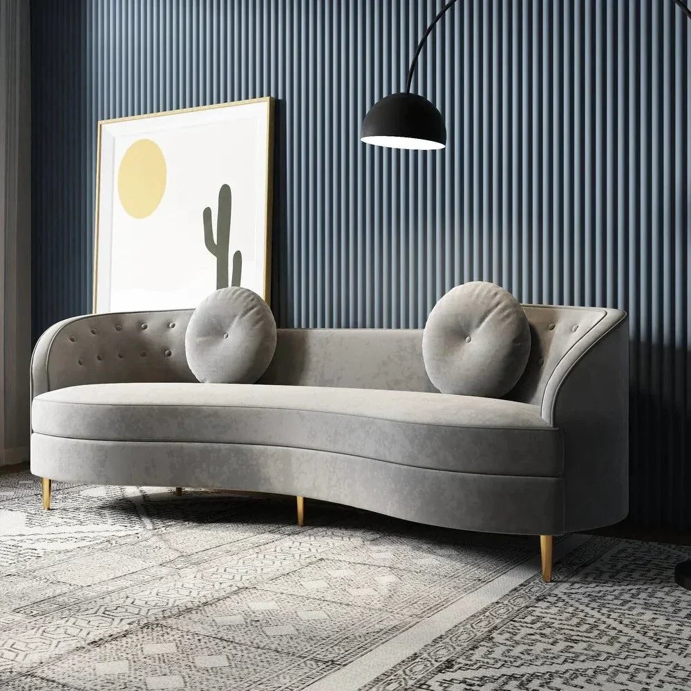 Perfecto Luxury Modern Suede Sofa Set