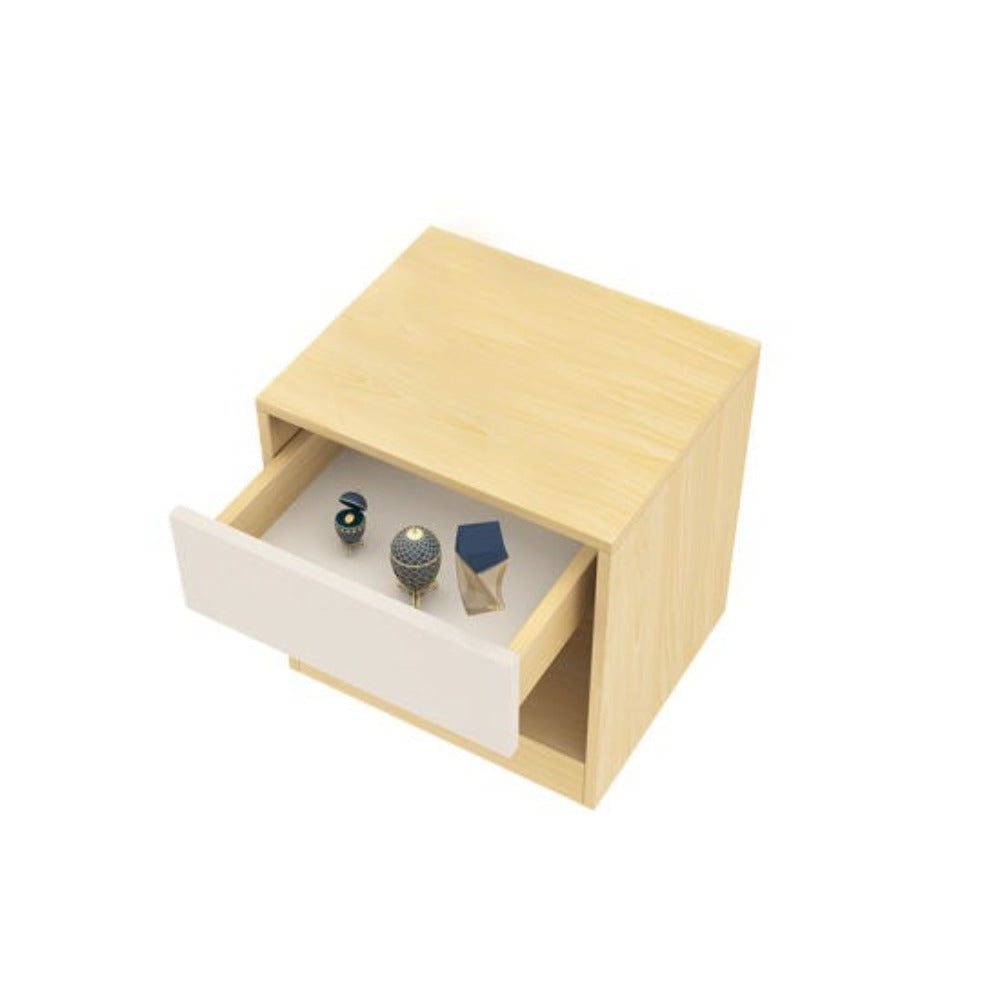 Monaco Engineered Wood Wenge Finish Bedside Table