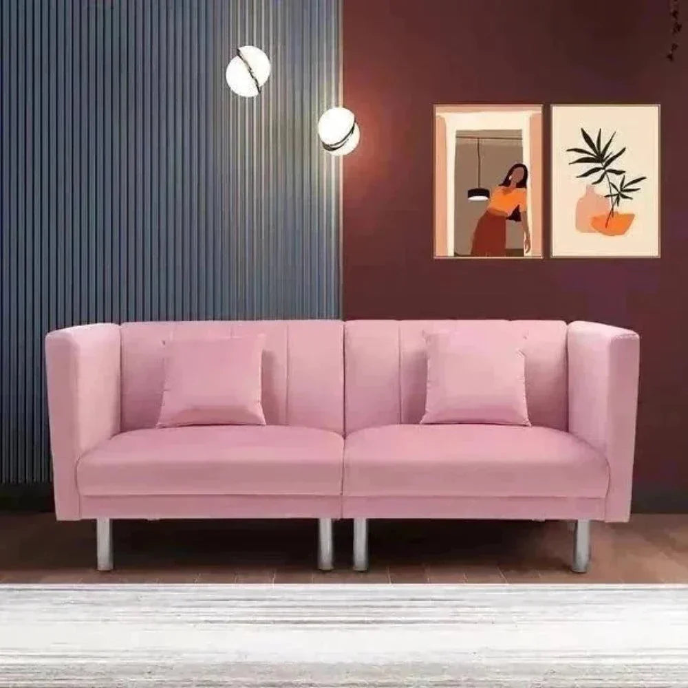 Dolcy Line Sofa Set in Pink - Oak Inside