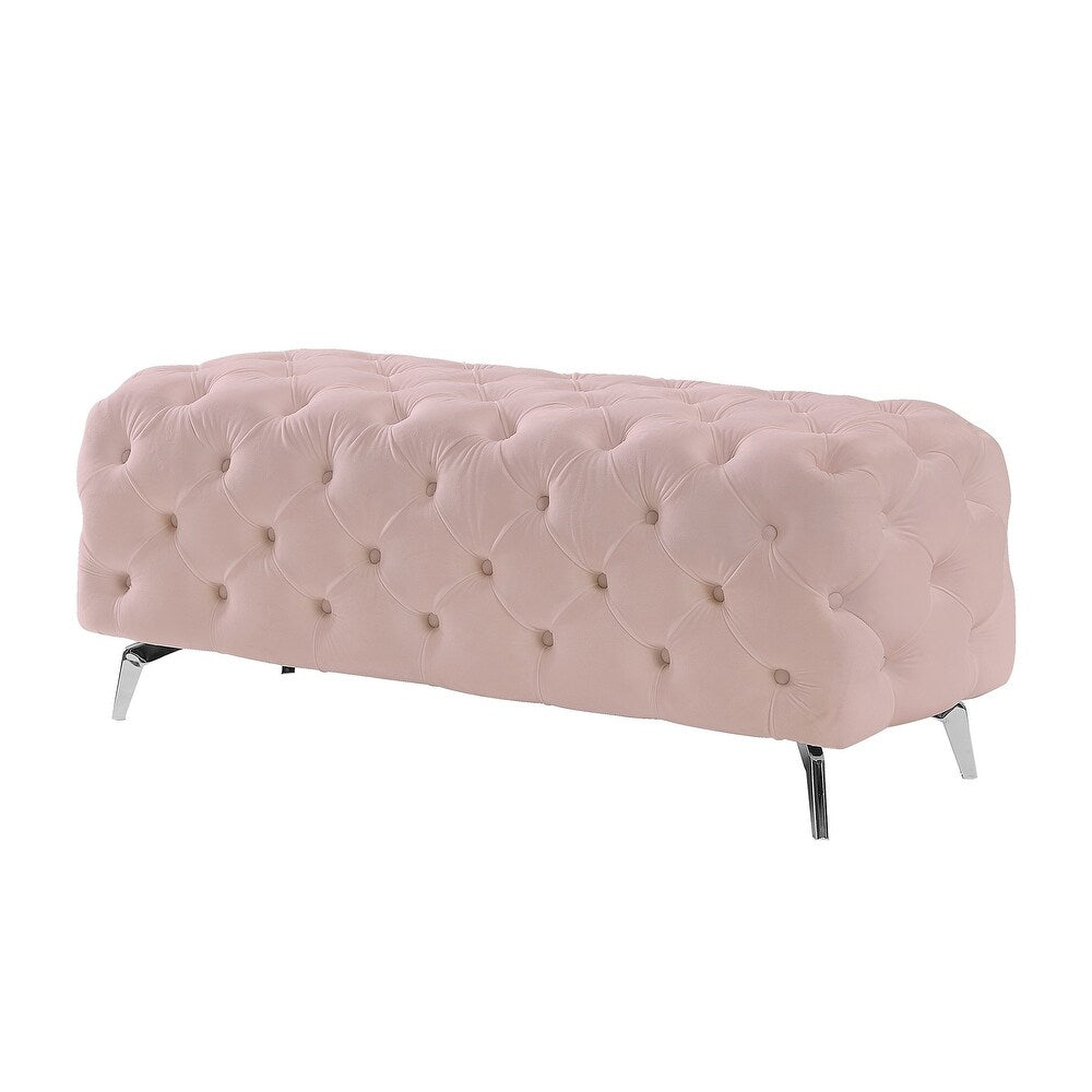 Unicorn Suede Lounger in Blush Pink Color - Oak Inside