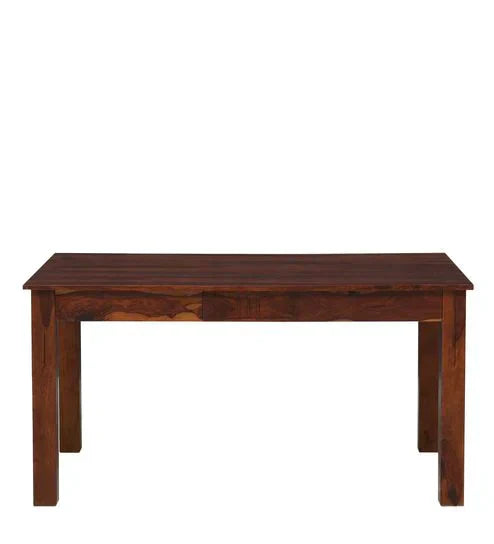 Tipsy 6 Seater Dining Table in Wenge Color (Sheesham Wood) - Oak Inside