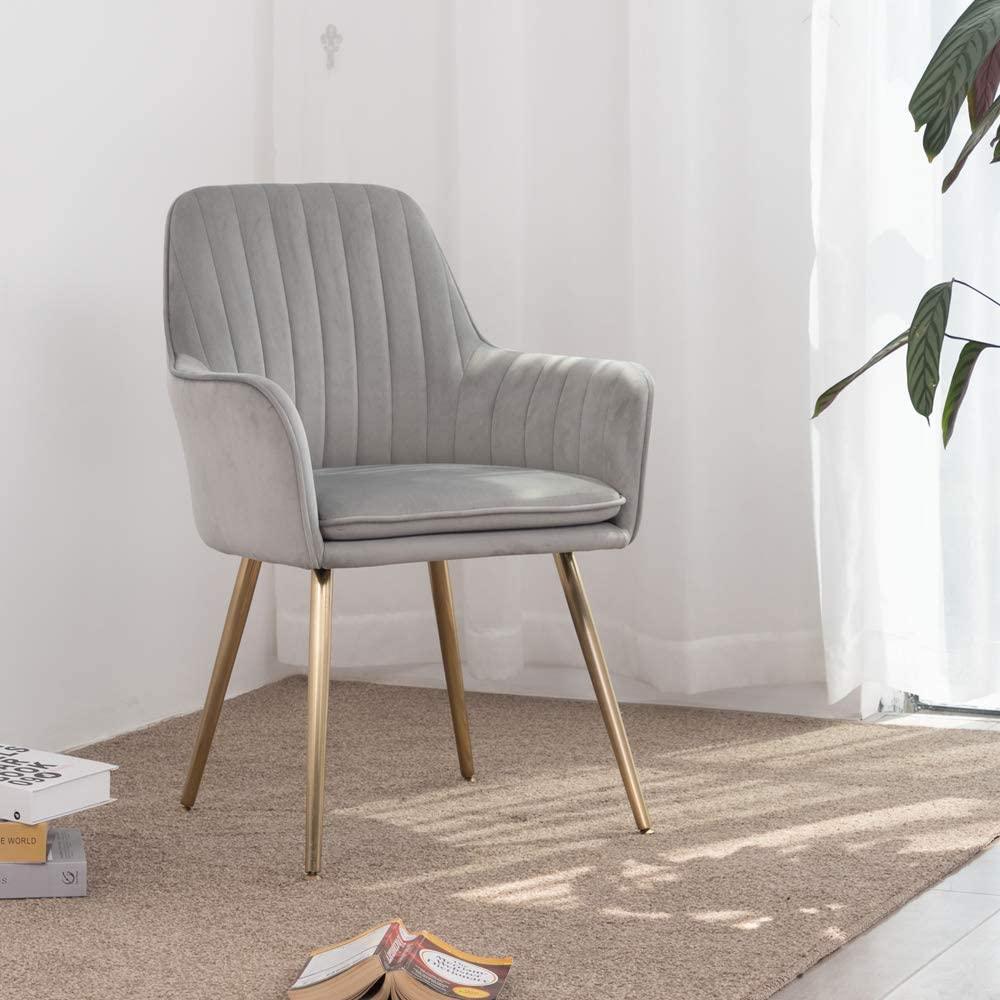 Oppo Suede Accent Chair - Oak Inside