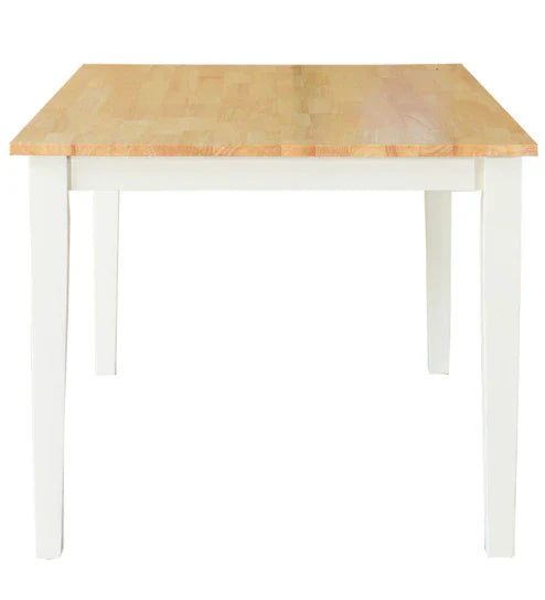 Smarty 6 Seater Dining Table in White Color - Oak Inside