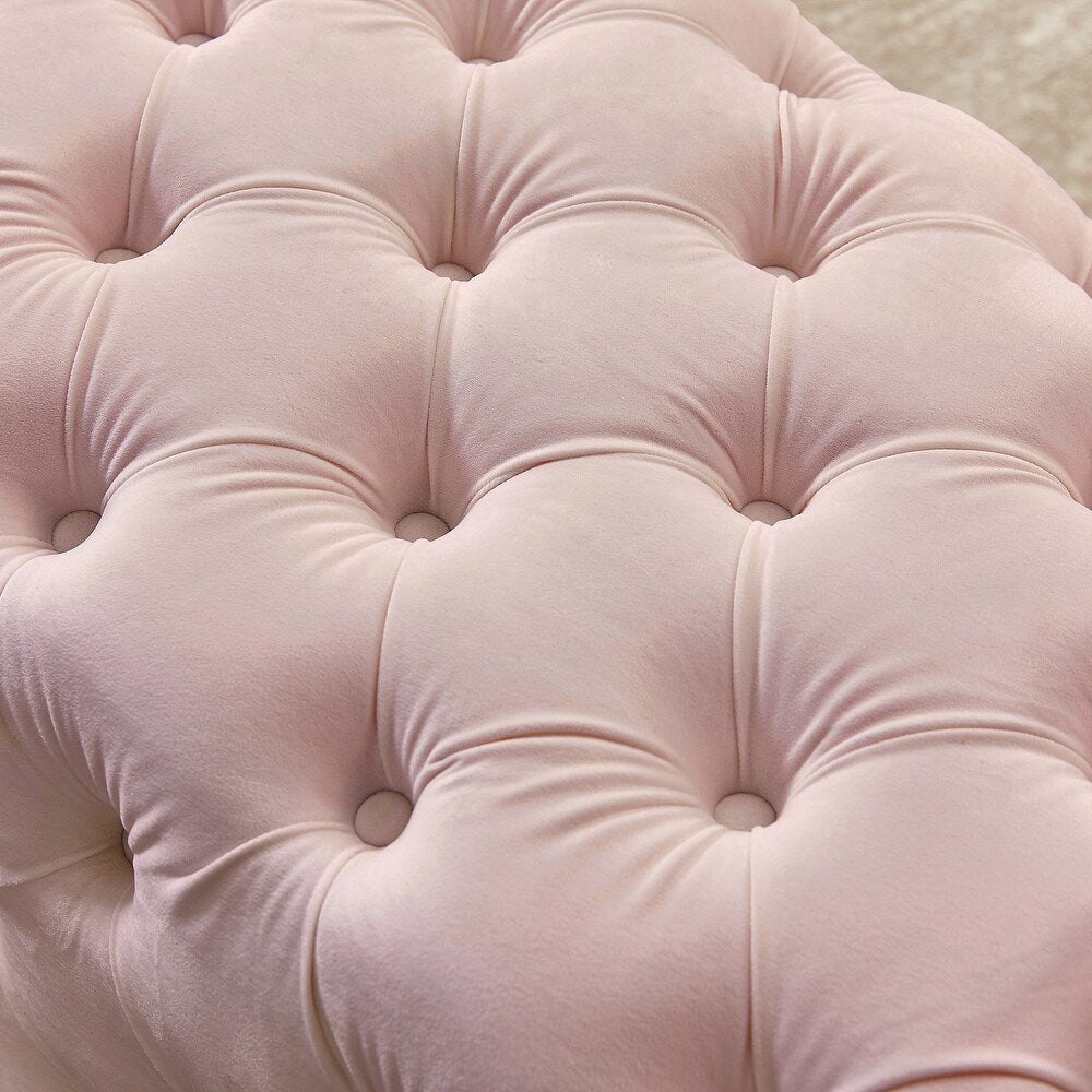 Unicorn Suede Lounger in Blush Pink Color - Oak Inside