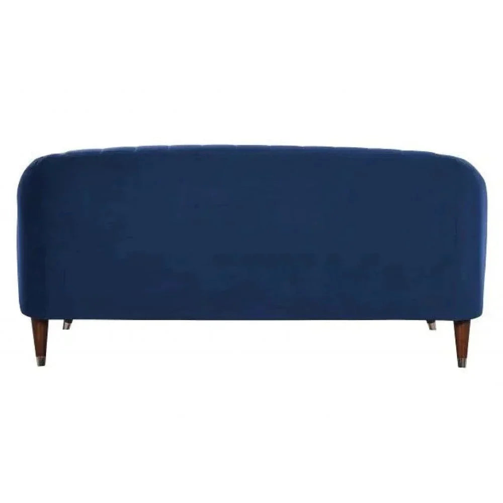 Kelly Straight Line Sofa Set in Suede - Oak Inside