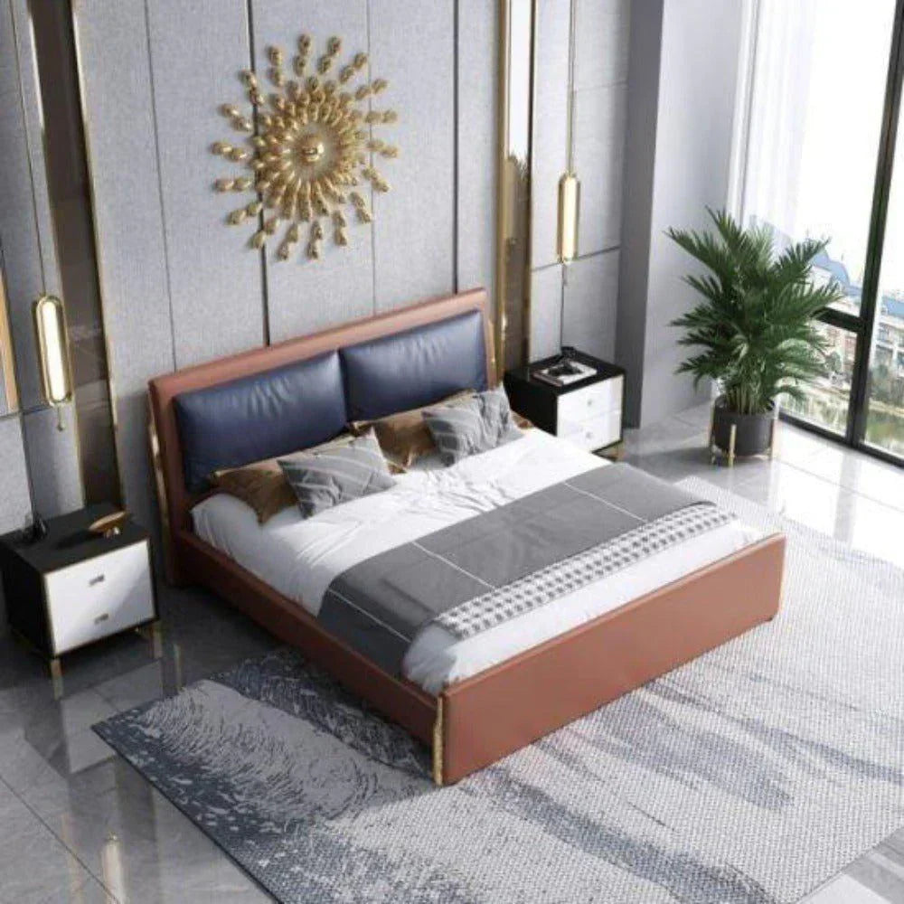 Kiko Luxury Upholstered Bed In Leatherette