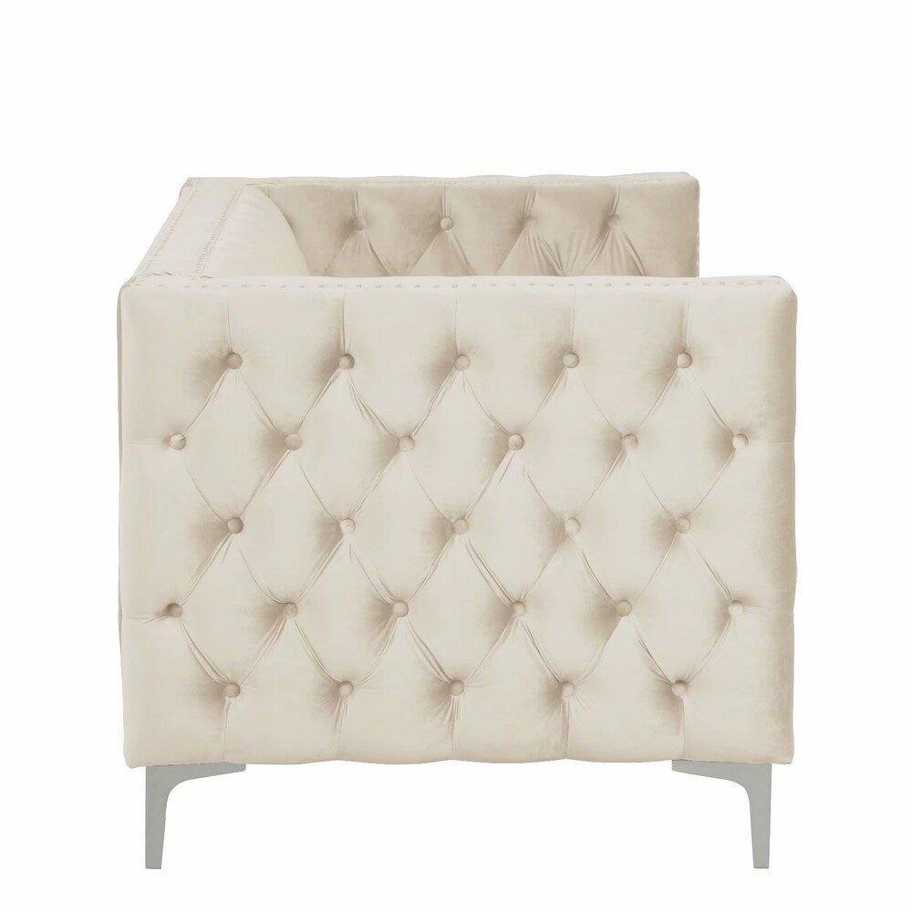 Livup Chesterfield Sofa Set - Oak Inside