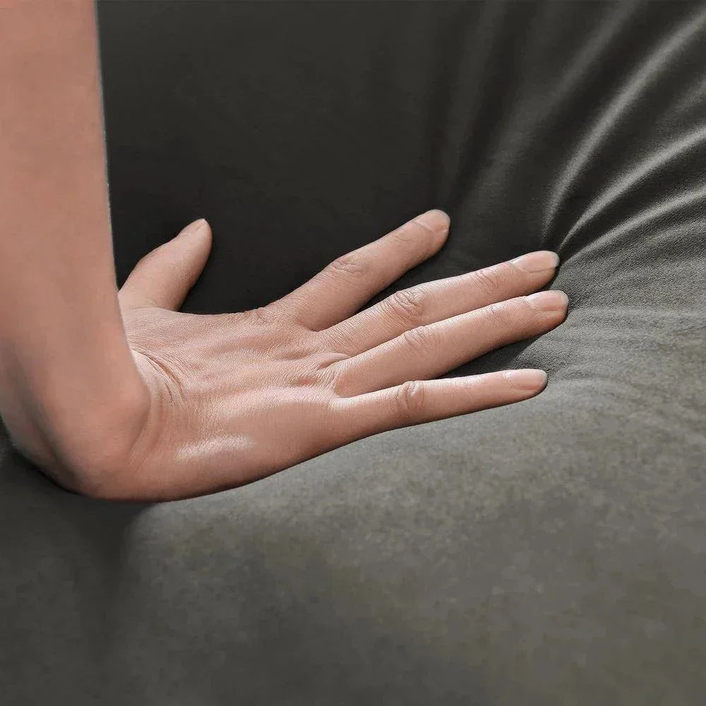 Cosmo Line Chesterfield Sofa Set in Grey - Oak Inside