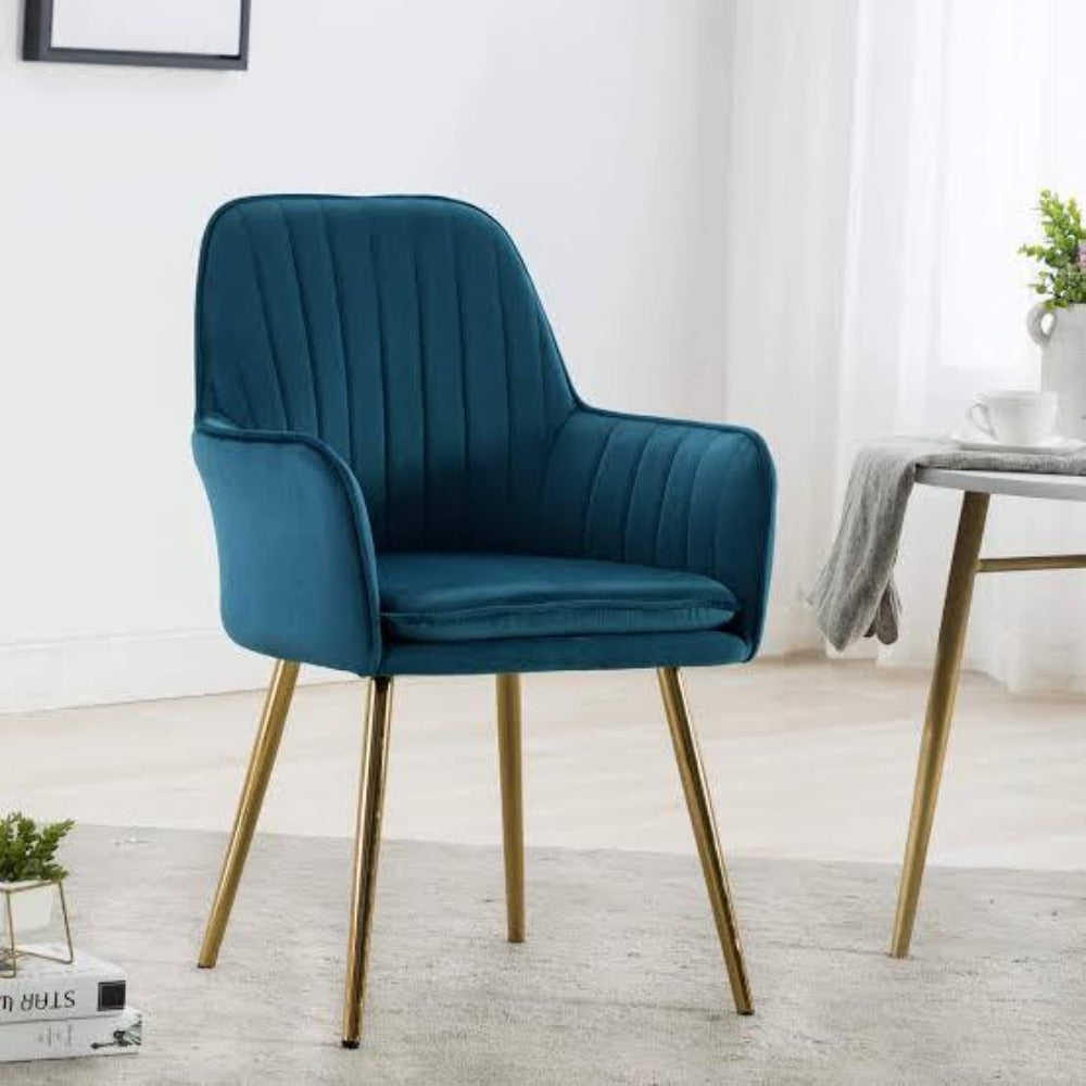 Oppo Suede Accent Chair - Oak Inside