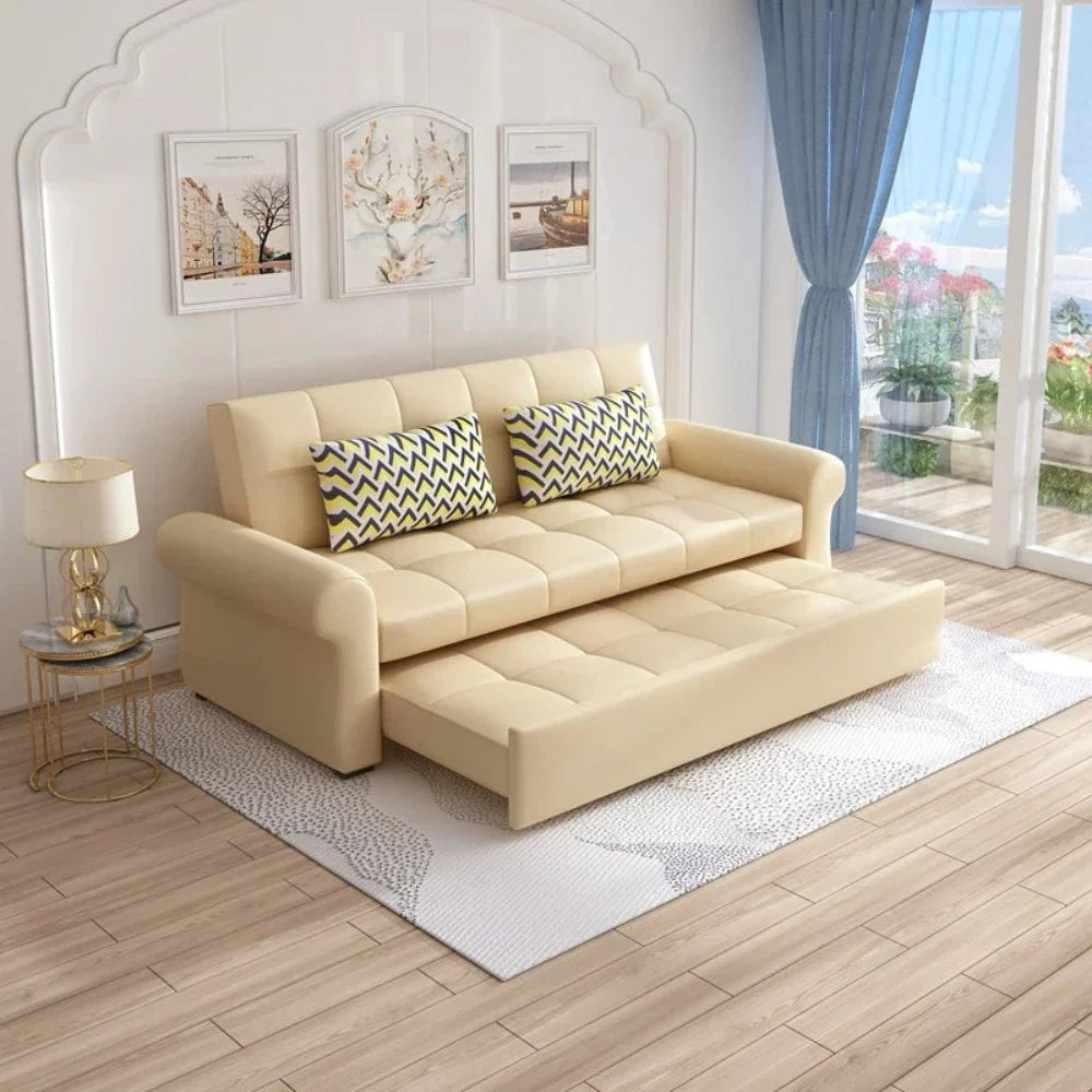 Marine Sectional Storage Sofa Cum Bed - Oak Inside