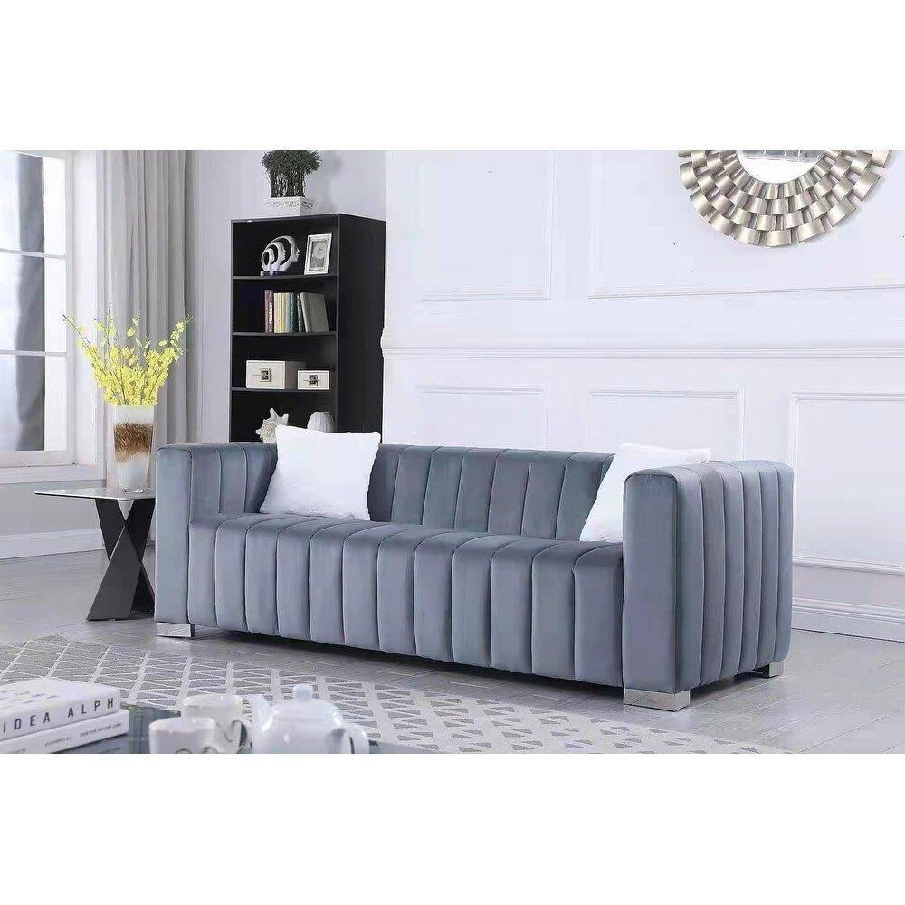 Proline Sofa Set with SS Legs - Oak Inside