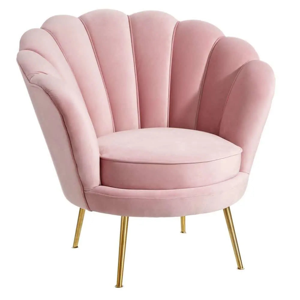 Butterfly Accent Chair in Pink Color - Oak Inside