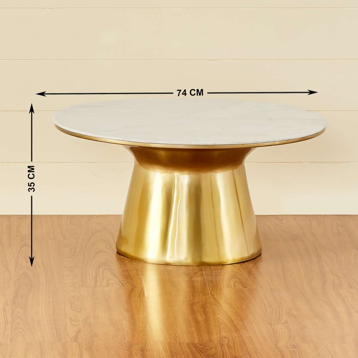Nano Center Table in Gold Finish