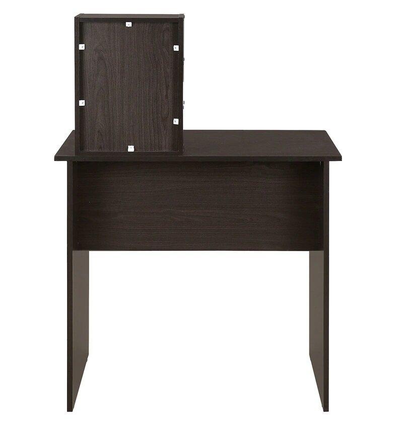 Simple Study Table in Wenge Color - Oak Inside