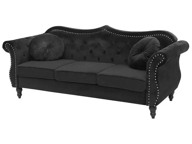 Wills Luxury Chesterfield Sofa Set in Suede