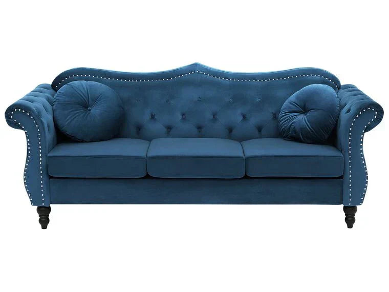 Wills Luxury Chesterfield Sofa Set in Suede