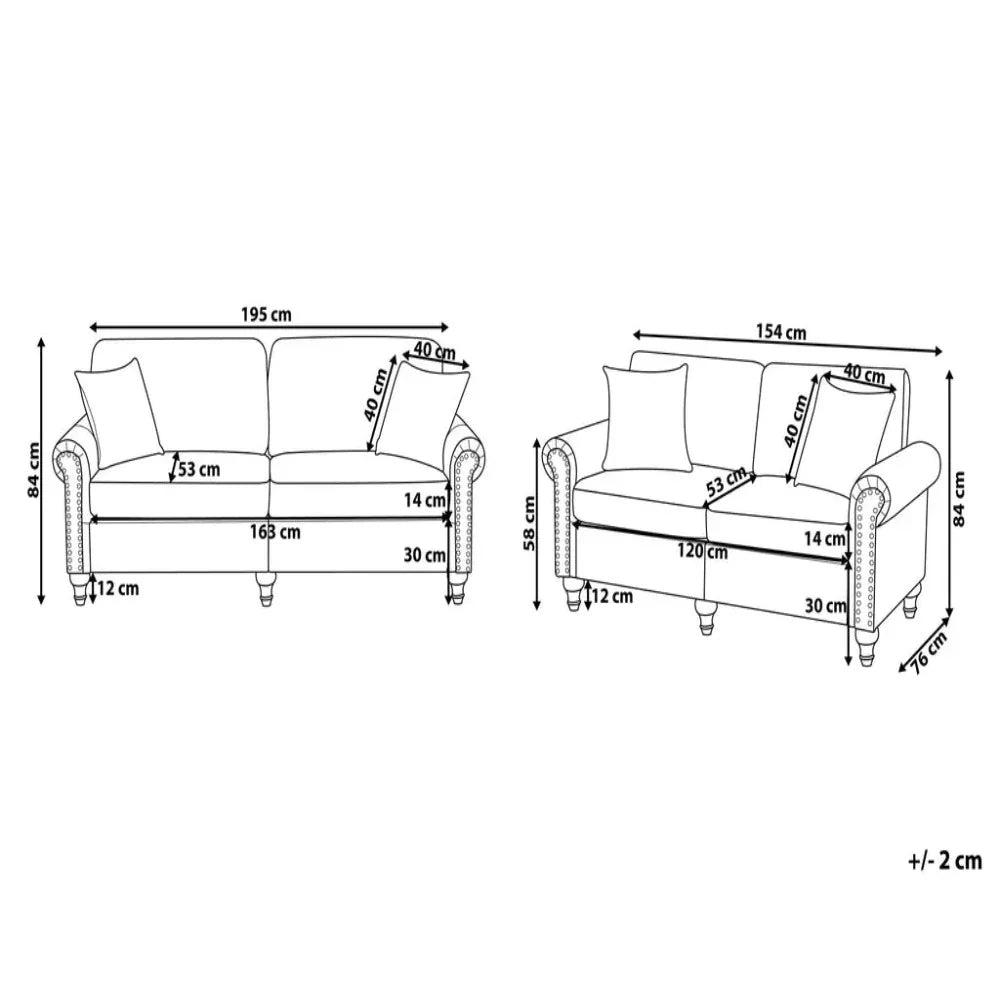 Maxo Straight Line Sofa Set in Cotton